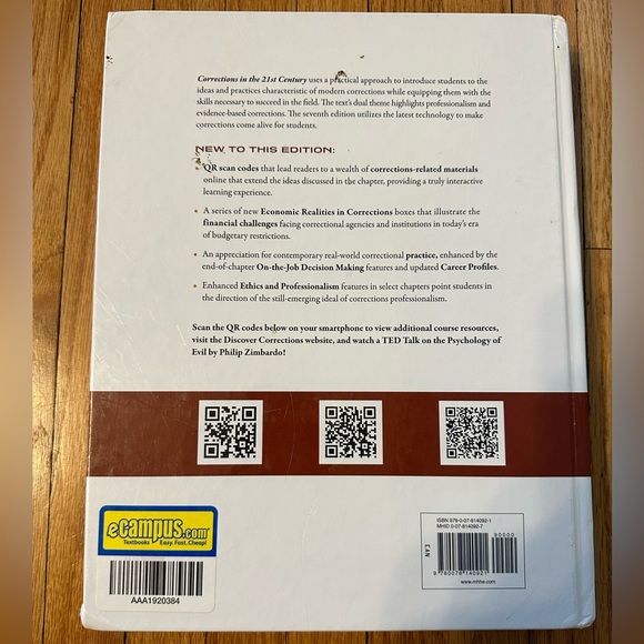 Criminal Justice Book- Corrections in the 21st Century 7th Edition - Picture 3 of 3